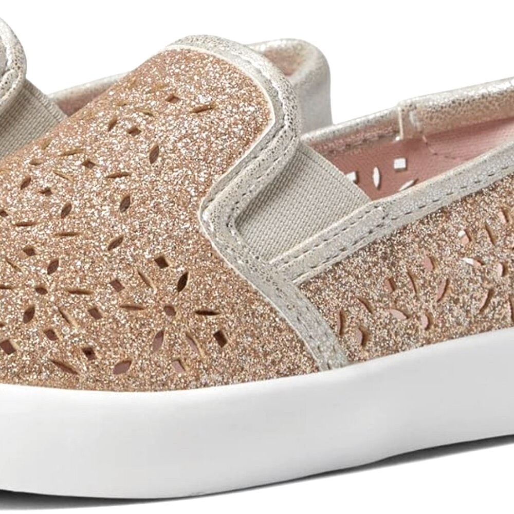 NIB [Kenneth Cole] Reaction Gold Shimmer Slip On Starburst Sneaker Women's Sz 5 - Picture 4 of 13
